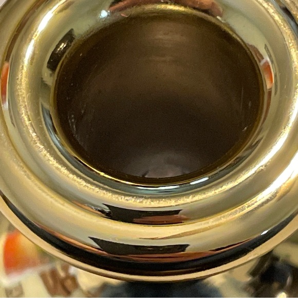 Pair of 3 1/2” VINTAGE F B ROGERS SILVER PLATE CANDLE HOLDERS Gold Tone JAPAN - Picture 7 of 10